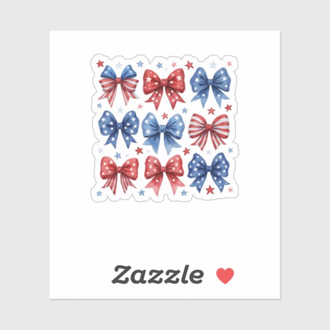 Coquette American Flag Coquette Bow 4th Of July  (Sheet)