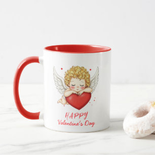 Coquette angel cherub heart  Happy Valentine's Day Mug
