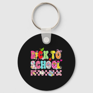 Coquette Back To School Happy First Day Of School Keychain