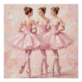 coquette ballerina custom name nursery poster 🩰✨