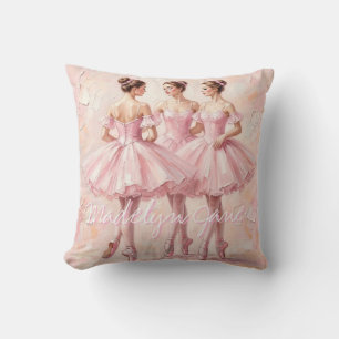 coquette ballerina nursery art    acrylic art  throw pillow