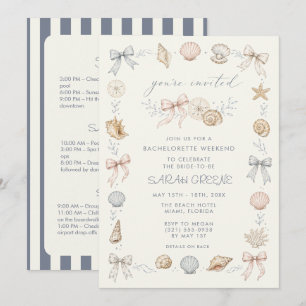 Coquette Beach Bachelorette Weekend Party Announcement