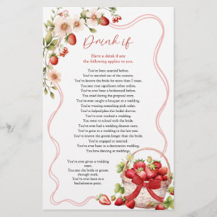 Coquette Berry in Love Drink If Bridal Shower Game