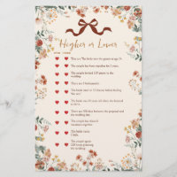 Coquette Berry in Love Over or Under Games Card