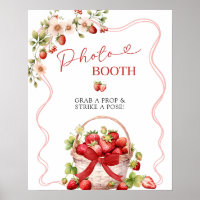 Coquette Berry In Love  PhotoBooth Party Sign