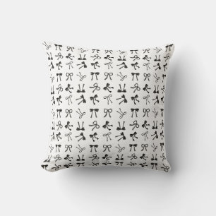 Coquette black Bows Throw Pillow
