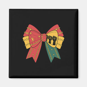 Coquette Black History Month African American Bow  Magnet