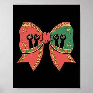 Coquette Black History Month African American Bow  Poster