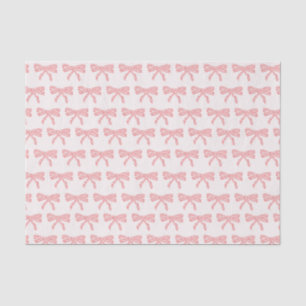 Coquette blush pink and red striped bows tissue paper