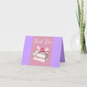 Coquette Book Lovers Pretty Custom Thank You Card