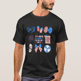 Coquette Bow 4th of July Radiology Department X Ra T-Shirt