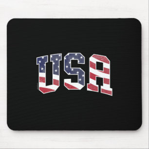 Coquette Bow 4th Of July Usa American Patriotic Wo Mouse Pad