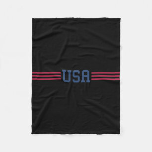 Coquette Bow America 4th Of July Patriotic Indepen Fleece Blanket