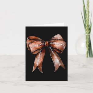 Coquette Bow American Footll Autumn Thanksgiving G Card