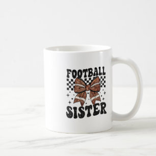 Coquette Bow American Footll Sister Game Day Thank Coffee Mug