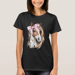 Coquette Bow Appaloosa Horse Girl Mom Pink Mother' T-Shirt