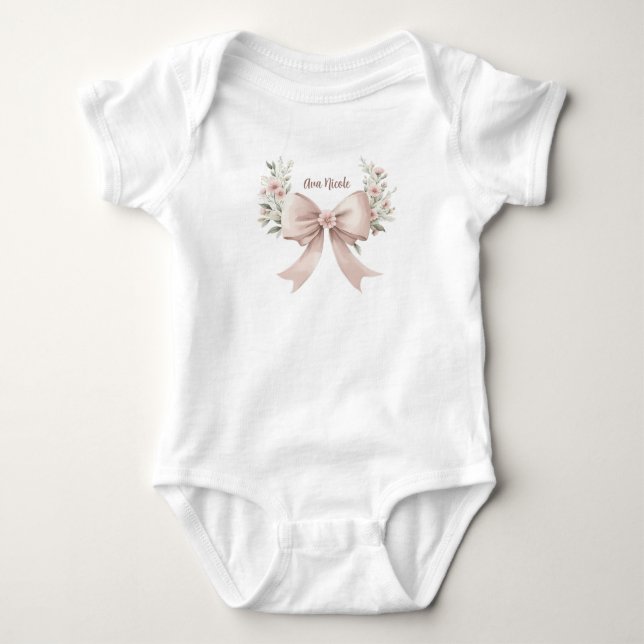 Coquette Bow Baby Bodysuit (Front)