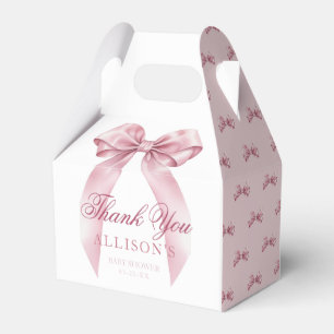 Coquette Bow Baby Shower Favour Boxes – Elegant Pi