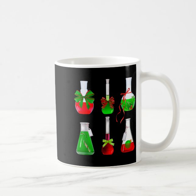 Coquette Bow Beakers Chemistry Lab Tech Scientist  Coffee Mug (Right)