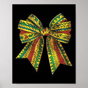 Coquette Bow Black History Month Melanin African G Poster