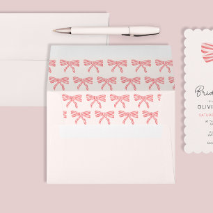 Coquette Bow Blush Pink Envelope