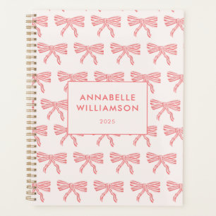 Coquette Bow Blush Pink Planner