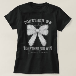 Coquette Bow Brain Tumour Awareness Aesthetic T-Shirt