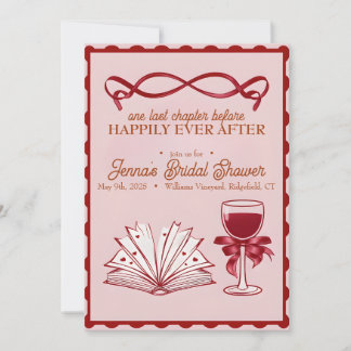 Coquette Bow Bridal shower Invitation | 5x7 custom