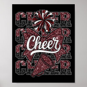 Coquette Bow Cheer Funny Cheerleader Cheerleading  Poster
