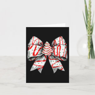 Coquette Bow Christmas Tree Cake Christmas Vibes G Card