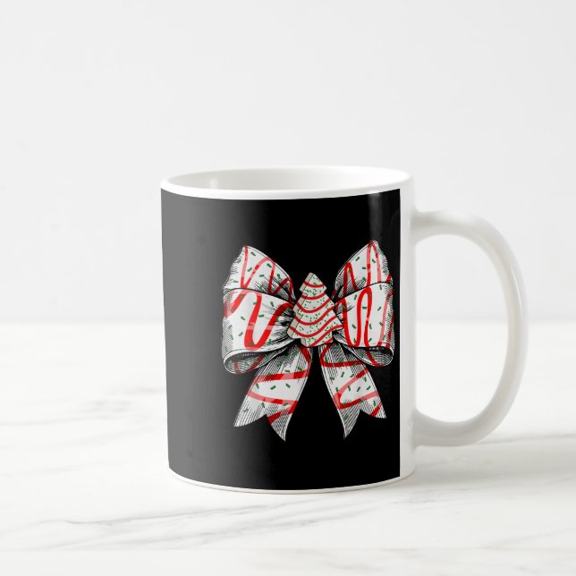 Coquette Bow Christmas Tree Cake Christmas Vibes G Coffee Mug (Right)