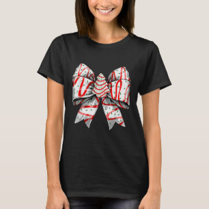 Coquette Bow Christmas Tree Cake Christmas Vibes G T-Shirt