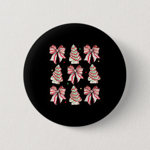 Coquette Bow Christmas Tree Cakes Xmas Family Paja 2 Inch Round Button