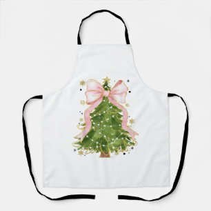 Coquette Bow Christmas Tree Holiday Girly Outfit W Apron