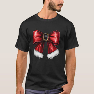 Coquette Bow Cute Christmas T-Shirt