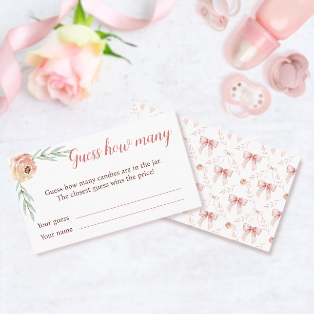 Coquette Bow et Florals devinent combien de cartes (Créateur téléchargé)