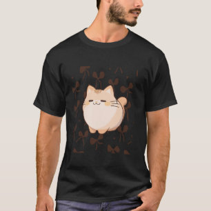 coquette bow funny eepy Cat Meme Cute Sleepy Kitte T-Shirt