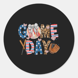 Coquette Bow Funny Sell Lover Game Day Sell Mom Li Classic Round Sticker