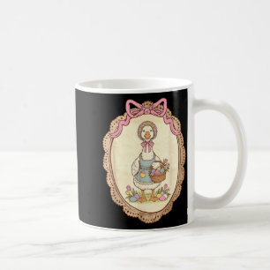 Coquette Bow Funny Silly Goose Bunny Eggs Happy Ea Coffee Mug