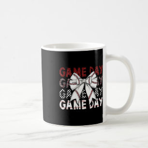 Coquette Bow Game Day Sell Softll Heart Love Mom L Coffee Mug