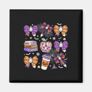 Coquette Bow Ghost Cute Halloween Teachers Women Magnet