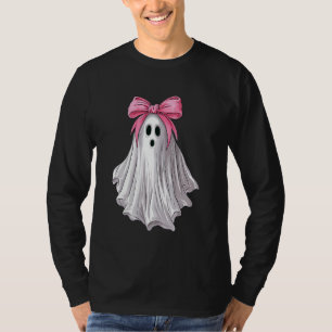 Coquette Bow Ghost Spooky Halloween Mom Mothers Da T-Shirt