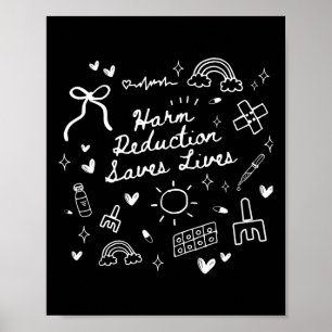 Coquette Bow Harm Reduction Saves Lives Overdose A Poster