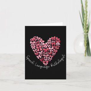 Coquette Bow Heart Speech Language Pathologist Slp Card