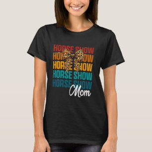 Coquette Bow Horse Show Mom Cute Equestrian Mother T-Shirt