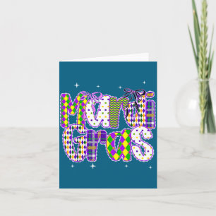 Coquette Bow Mardi Gras New Orleans Louisiana Dalm Card