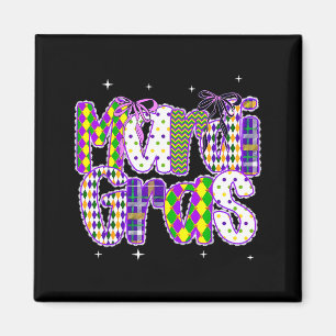 Coquette Bow Mardi Gras New Orleans Louisiana Dalm Magnet