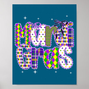 Coquette Bow Mardi Gras New Orleans Louisiana Dalm Poster