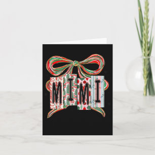 Coquette Bow Merry Christmas Mimi Grandma Xmas Paj Card