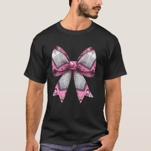 Coquette Bow Moses Jewish Pattern Girl Mom Pink Mo T-Shirt